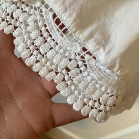 La Blanca white eyelet lace romper swimsuit cover up size medium - Picture 9 of 16